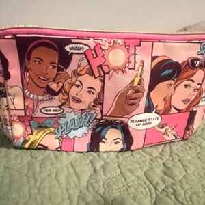 Estee Lauder Comic Cosmetic Zipper Case Travel Makeup Bag